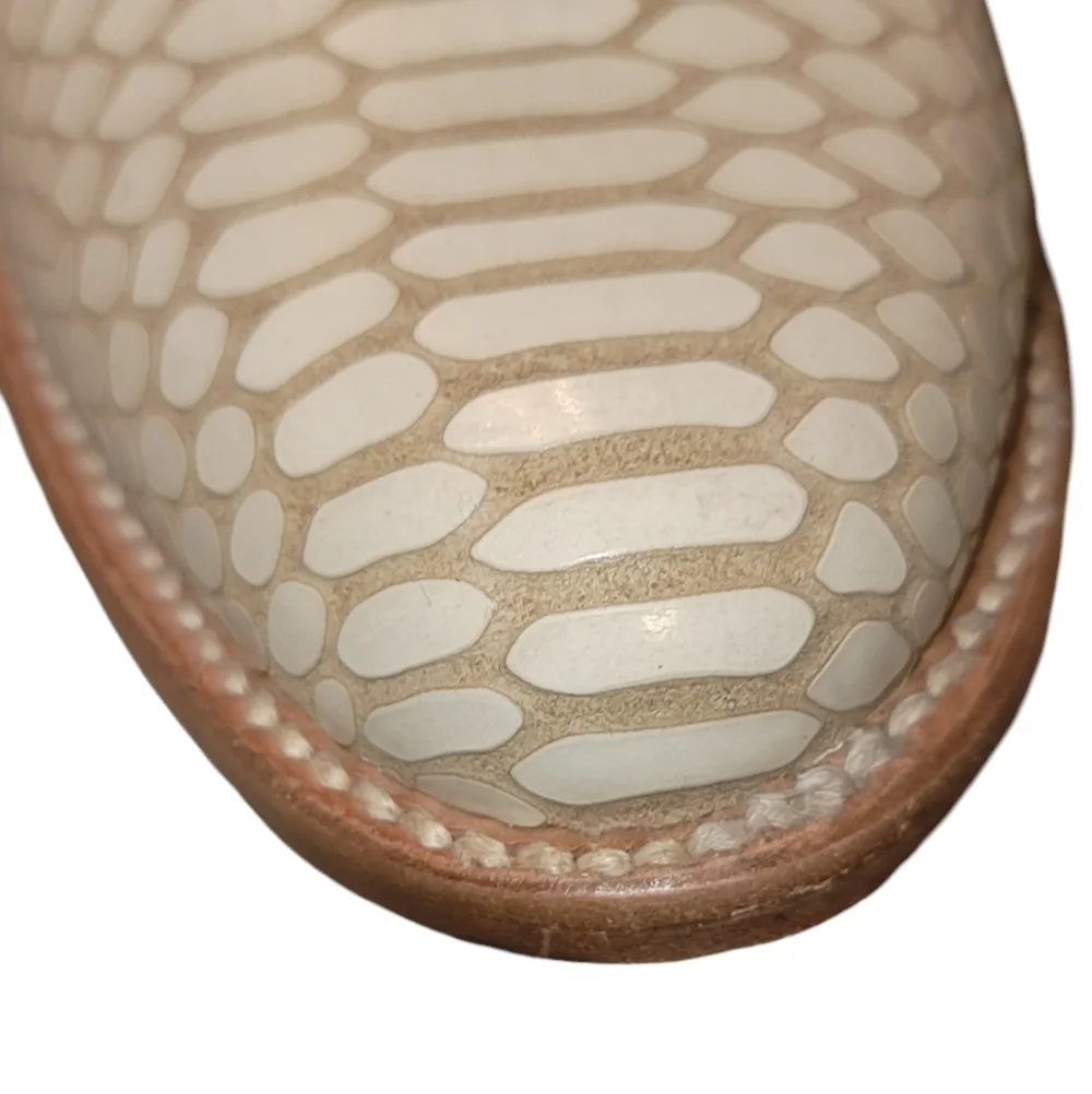 Freebird Handmade Leather Saphire White Snake  Western Boots